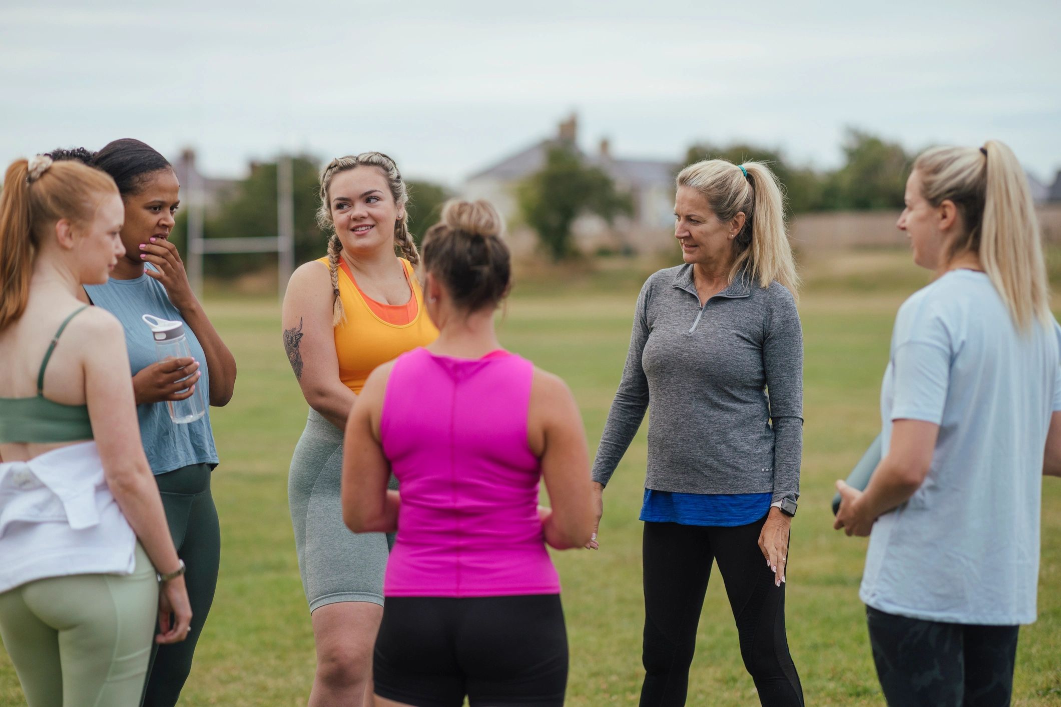 Member preparing for an outdoor workout